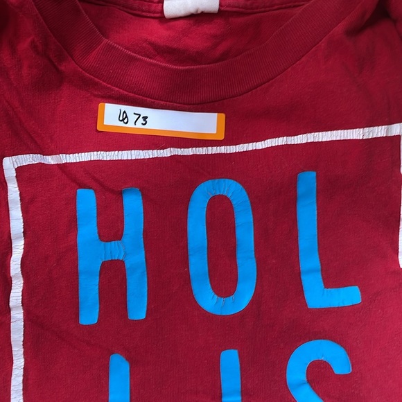 HOLLISTER California Signature Men's Short Sleeve Red T-Shirt 100% Cotton EUC - Picture 4 of 4